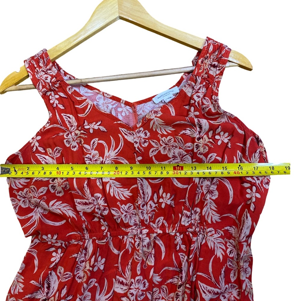 beachlunchlounge Red Floral Maxi Dress with White Print - Picture 7 of 9